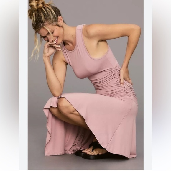 Anthropologie Daily Practice NWT Ruched Dress size XS - Picture 2 of 16